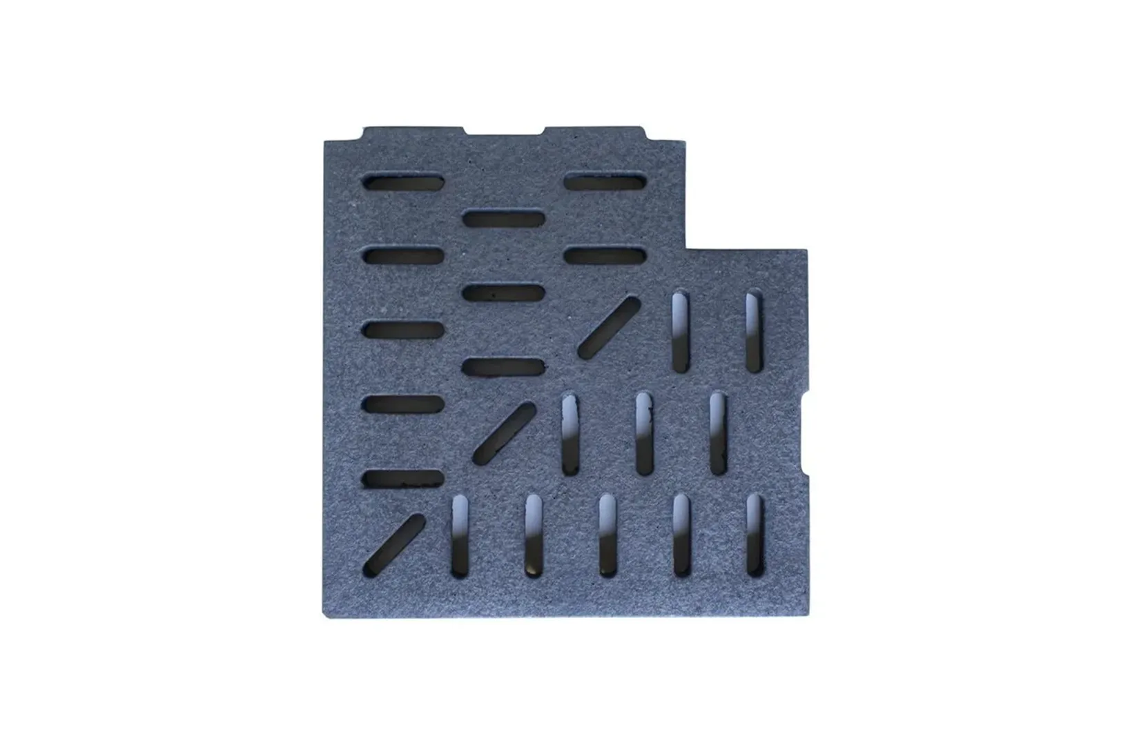 Colt gratar rigola piscina 33x24x2 cm 1 Grătar de colț pentru rigolă piscină Basalto - imagine 1