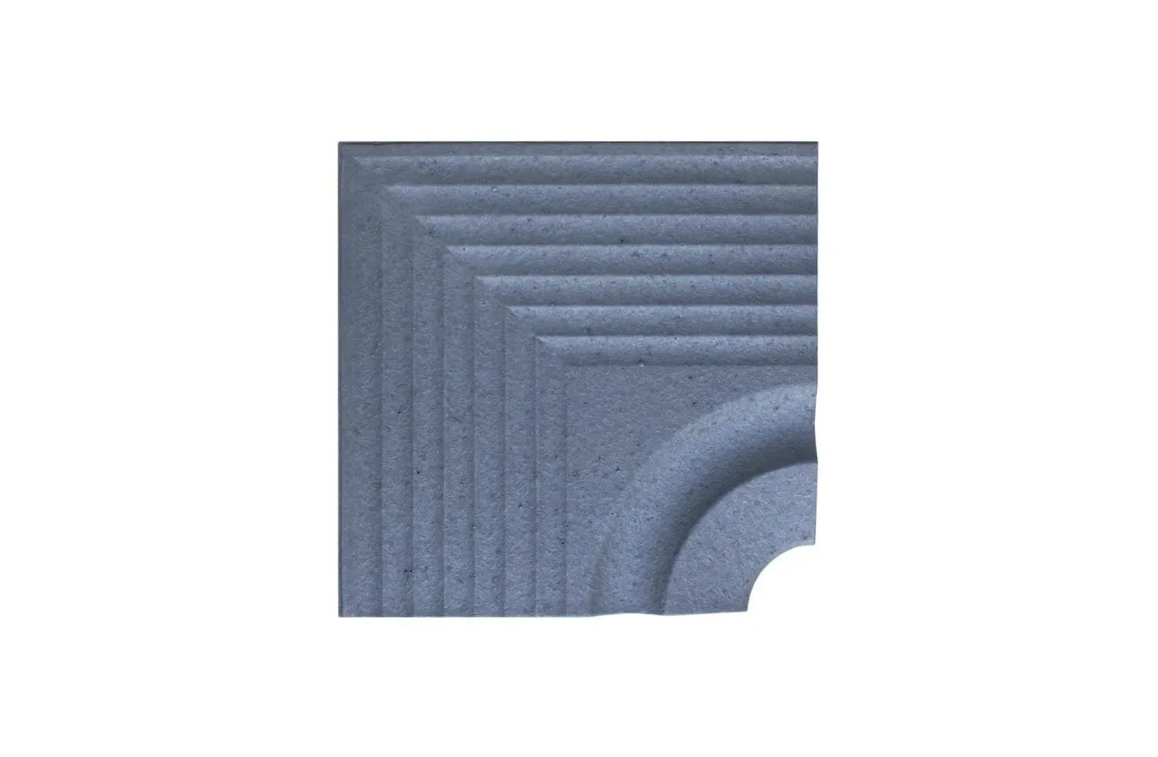 Colt interior preaplin piscina 28,5x28,5x3,5 cm 1 Bordură de colț interioară pentru piscină preaplin Basalto - imagine 1
